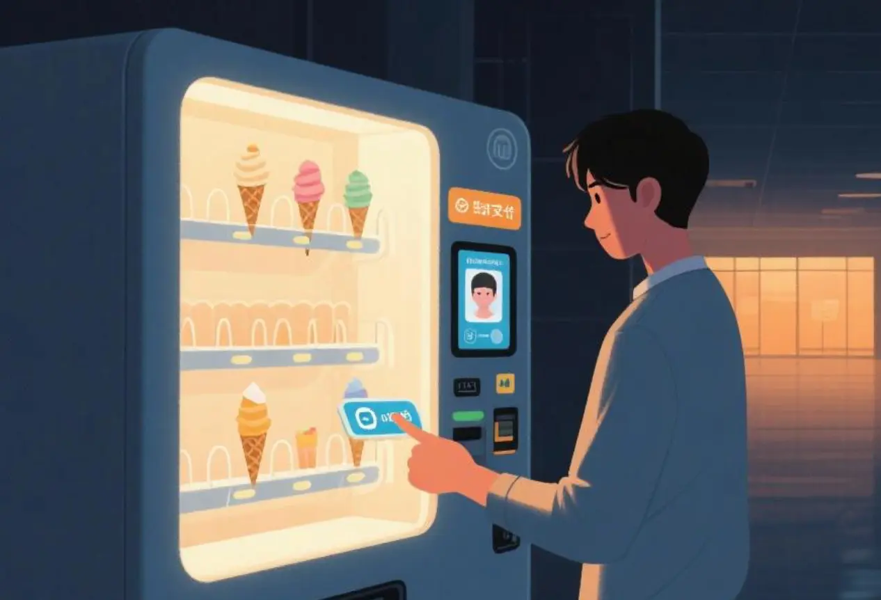 Solución minorista moderna nueva máquina expendedora de helados experiencia del consumidor