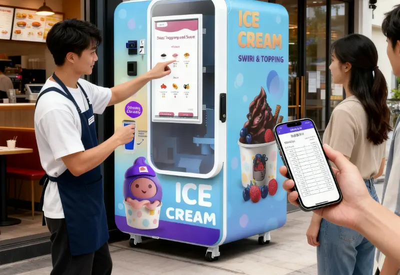 Cómo los sistemas inteligentes reducen los costos de mantenimiento en máquinas de helados robóticas