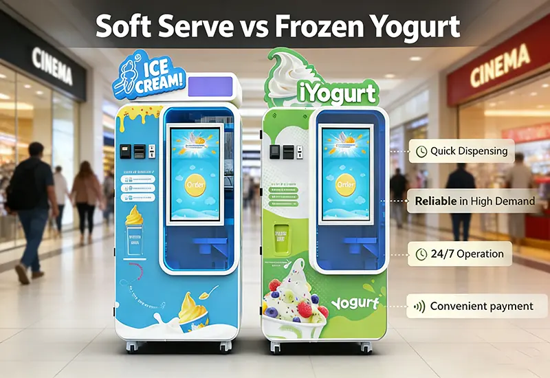 Servir suave vs máquina expendedora de yogur congelado: ¿Qué producto se vende mejor?