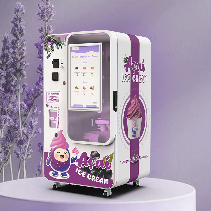 Máquina expendedora de helados comerciales para centros comerciales y aeropuertos| Máquina expendedora automática de helados de 15 segundos con control remoto inteligente