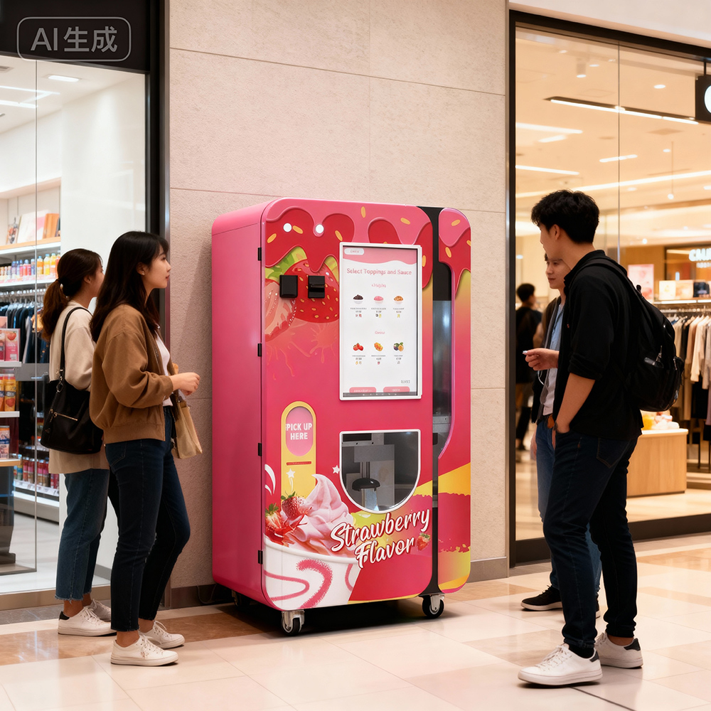 Esta máquina expendedora de helados de autoservicio es una solución de alto rendimiento para las empresas minoristas desatendidas. Entrega helado fresco en solo 15 segundos, admite hasta 59 combinaciones de sabores y opera de forma totalmente automática sin personal. Equipado con un sistema de monitoreo remoto, un compresor de eficiencia energética y soporte de pago múltiple, reduce los costos de mano de obra y operativos al tiempo que maximiza la eficiencia. Su tamaño compacto y su instalación plug-and - play lo hacen ideal para centros comerciales, aeropuertos y lugares de alto tráfico. Con fuertes márgenes de ganancia, un retorno rápido y bajos requisitos de mantenimiento, es una inversión ideal para el crecimiento del negocio de venta escalable y sostenible.
