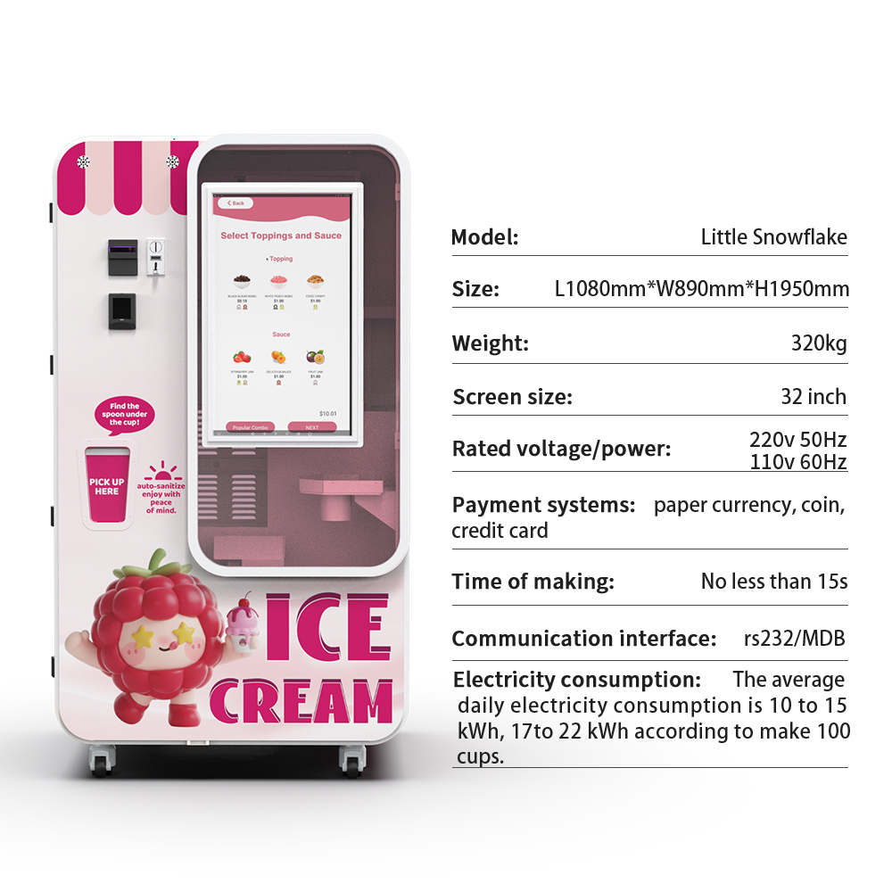 Iniciar un negocio de venta al por menor automatizado de alto rendimiento requiere un equilibrio entre confiabilidad y atractivo para el consumidor. La serie Huaxin B83 / B84max es la estación de helados robótica más importante de la industria, diseñada para la operación sin supervisión las 24 horas del día en centros comerciales de alto tráfico. Con una cuota de mercado del 70% y 13 años de excelencia técnica, Huaxin elimina la "trampa laboral" a través de un modelo robótico totalmente autónomo. Ofreciendo un servicio suave premium en solo 15 segundos, la serie B83 aprovecha la tecnología patentada de bomba de aire de desbordamiento del 43% para maximizar el volumen del producto y el beneficio por taza. Diseñados con enfriamiento Embraco de grado industrial y un sistema de control RK maestro, estos quioscos certificados CE / ETL proporcionan una solución de autolimpieza sin contacto para centros comerciales y aeropuertos, ofreciendo un comprobado período de retorno de inversión de 3 a 4 meses.