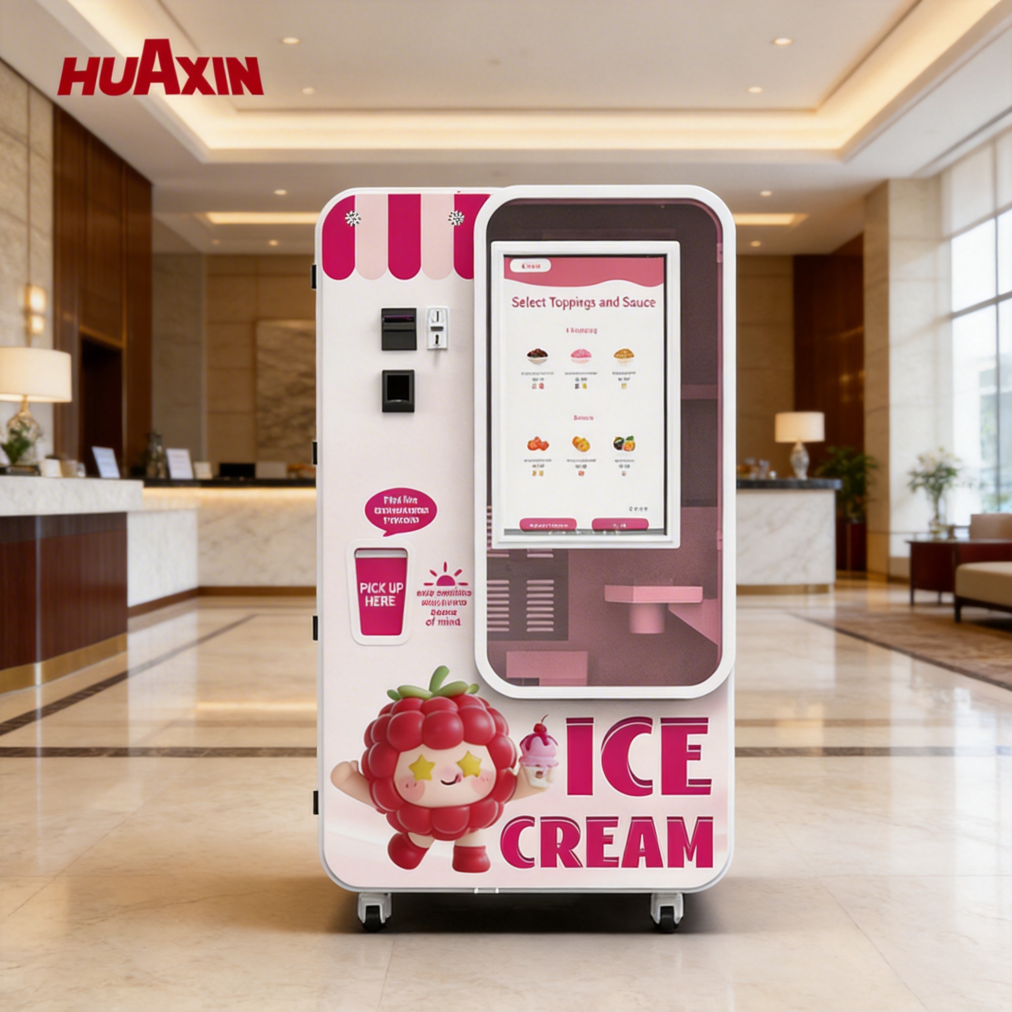 Máquina expendedora automática de helados para uso comercial con servicio rápido de 15 segundos y sistema de gestión remota Solución de alto ROI