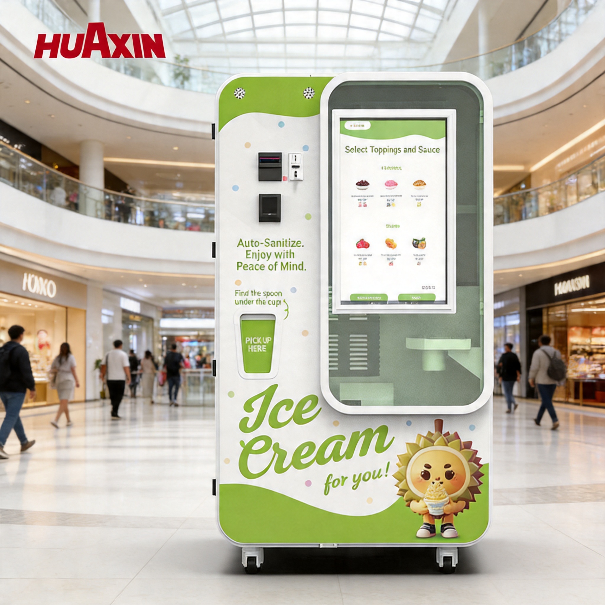 Máquina automática de helados de servicio suave comercial: el futuro del comercio minorista no tripulado