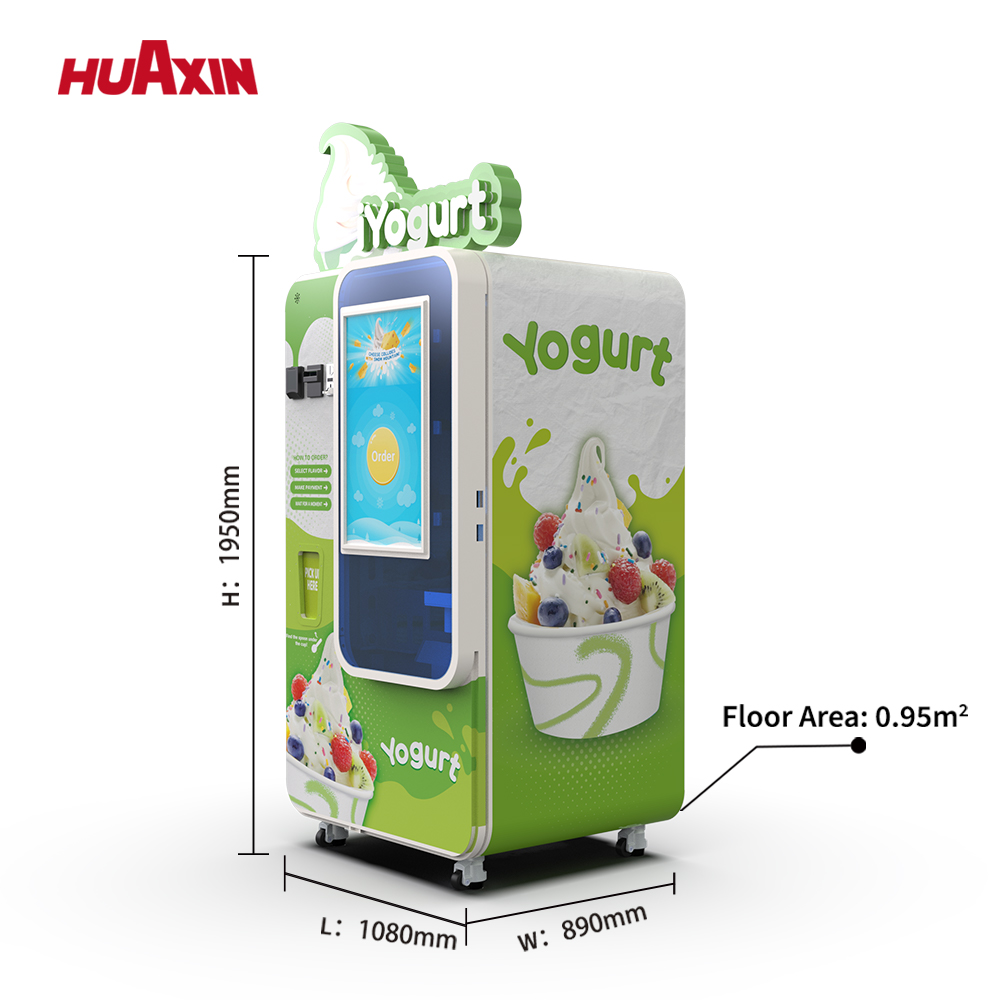 La máquina expendedora de helados de la serie HUAXIN B83 ofrece una experiencia de servicio suave profesional y totalmente automatizada con un diseño compacto que se adapta a casi cualquier lugar. Capaz de producir hasta 180 tazas por día, esta máquina admite 59 combinaciones de sabores a través de toppings y salsas personalizables. Las características incluyen una pantalla táctil interactiva de 32 pulgadas, funcionamiento ultra silencioso, limpieza con un solo clic y monitoreo remoto a través de una aplicación inteligente. Ideal para ubicaciones de alto tráfico como centros comerciales, aeropuertos y cafeterías, maximiza las compras por impulso al tiempo que minimiza los costos laborales.