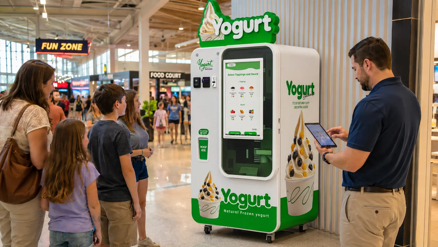 Estudio de caso: Escalado de un negocio de venta automática de helados en el mercado estadounidense