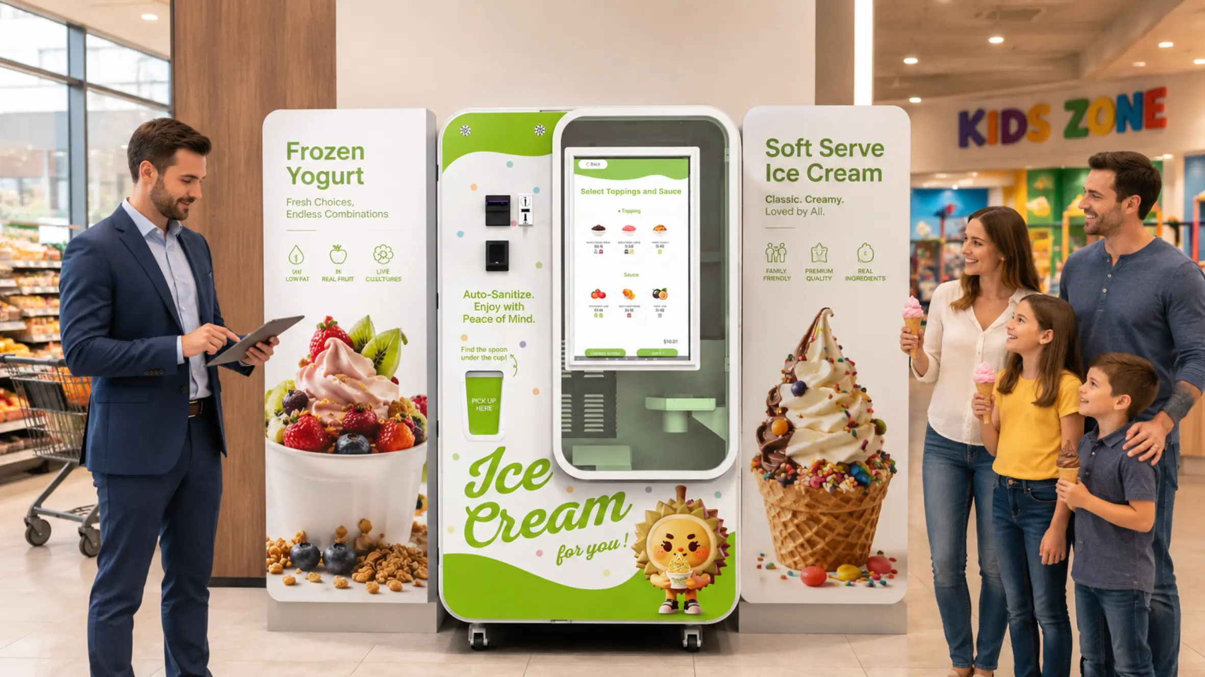 Yogurt congelado automatizado vs. servidor suave: elegir la máquina adecuada para su negocio