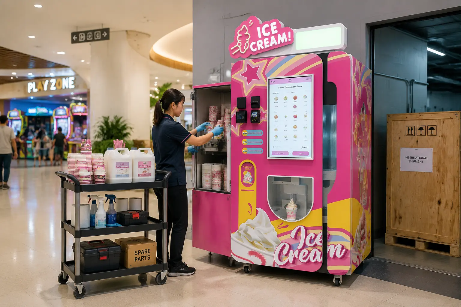 Costo de envío de máquinas expendedoras de helados y gastos totales de importación: Lo que los compradores extranjeros deben saber