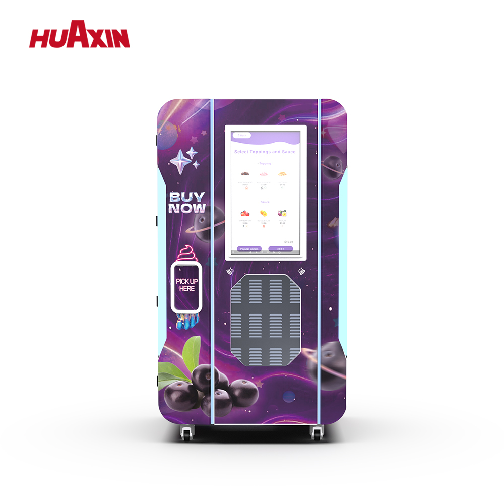 Máquina expendedora de servicio suave estilo Açaí para lugares de postres modernos y saludables