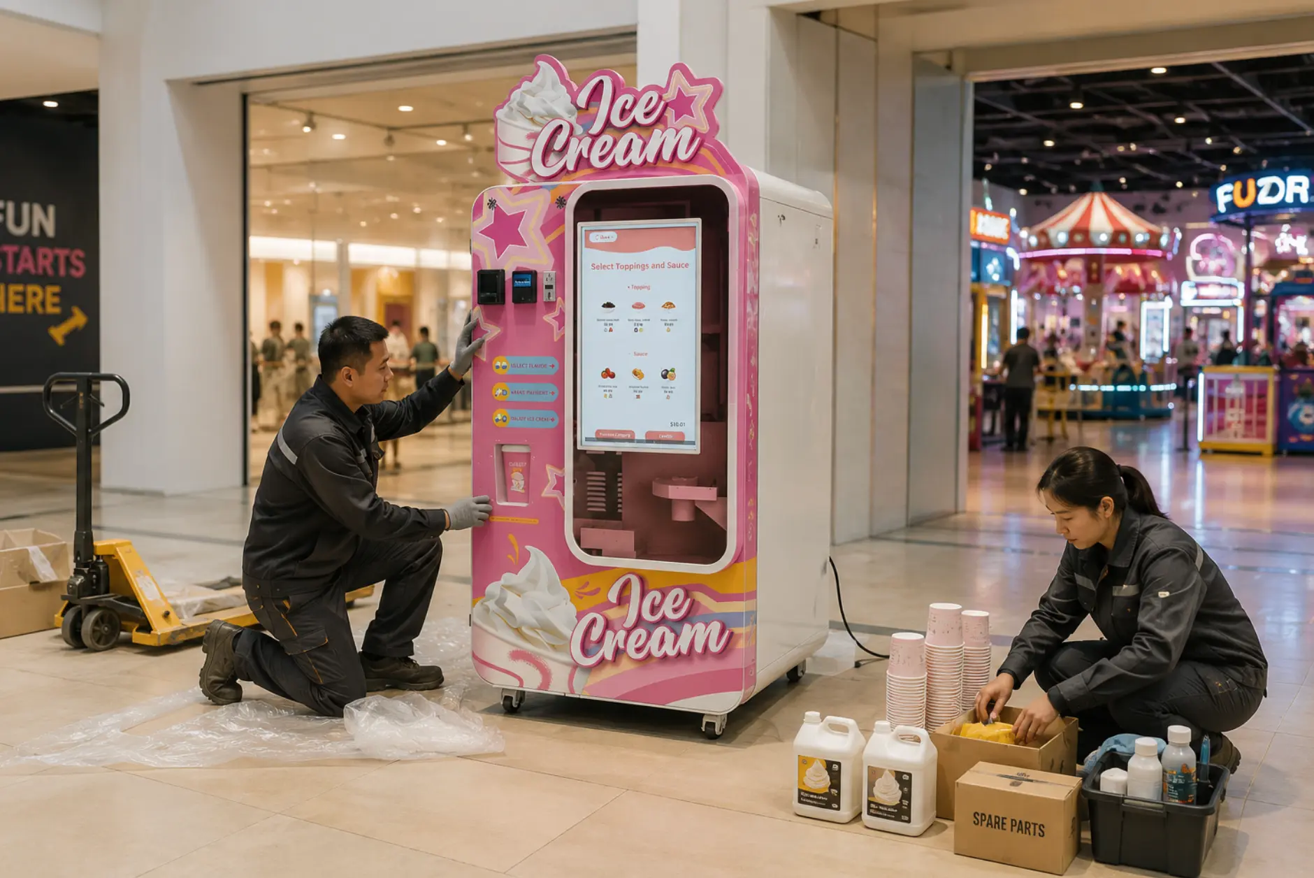 Costo de puesta en marcha de máquinas expendedoras de helados y planificación de inversiones para nuevos operadores