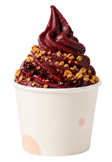 Postre helado estilo açaí