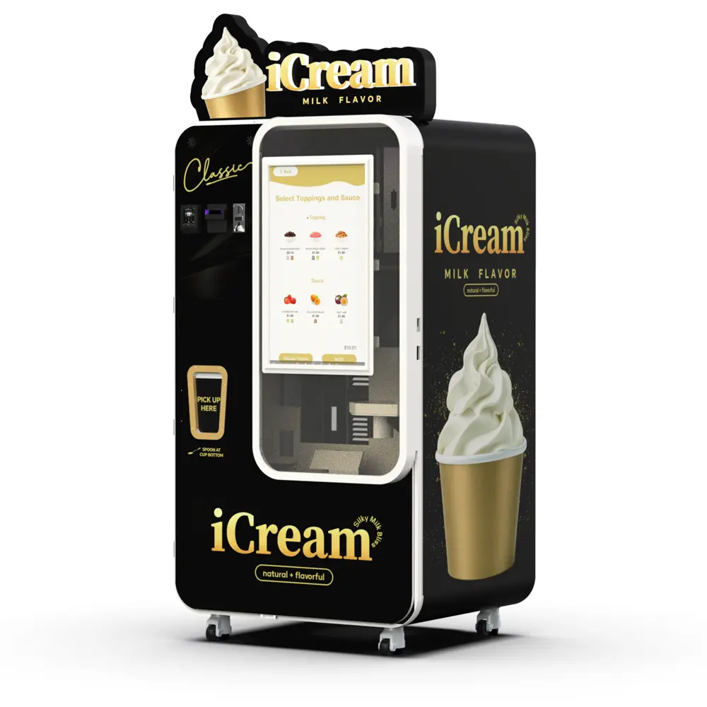 Máquina expendedora de helados certificada ETL - 24 / 7 Automatizado Yogurt & Soft Serve