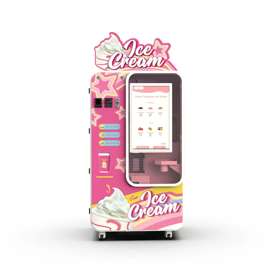 Máquina de helados inteligente con control en la nube| 32" Toque, autolimpieza