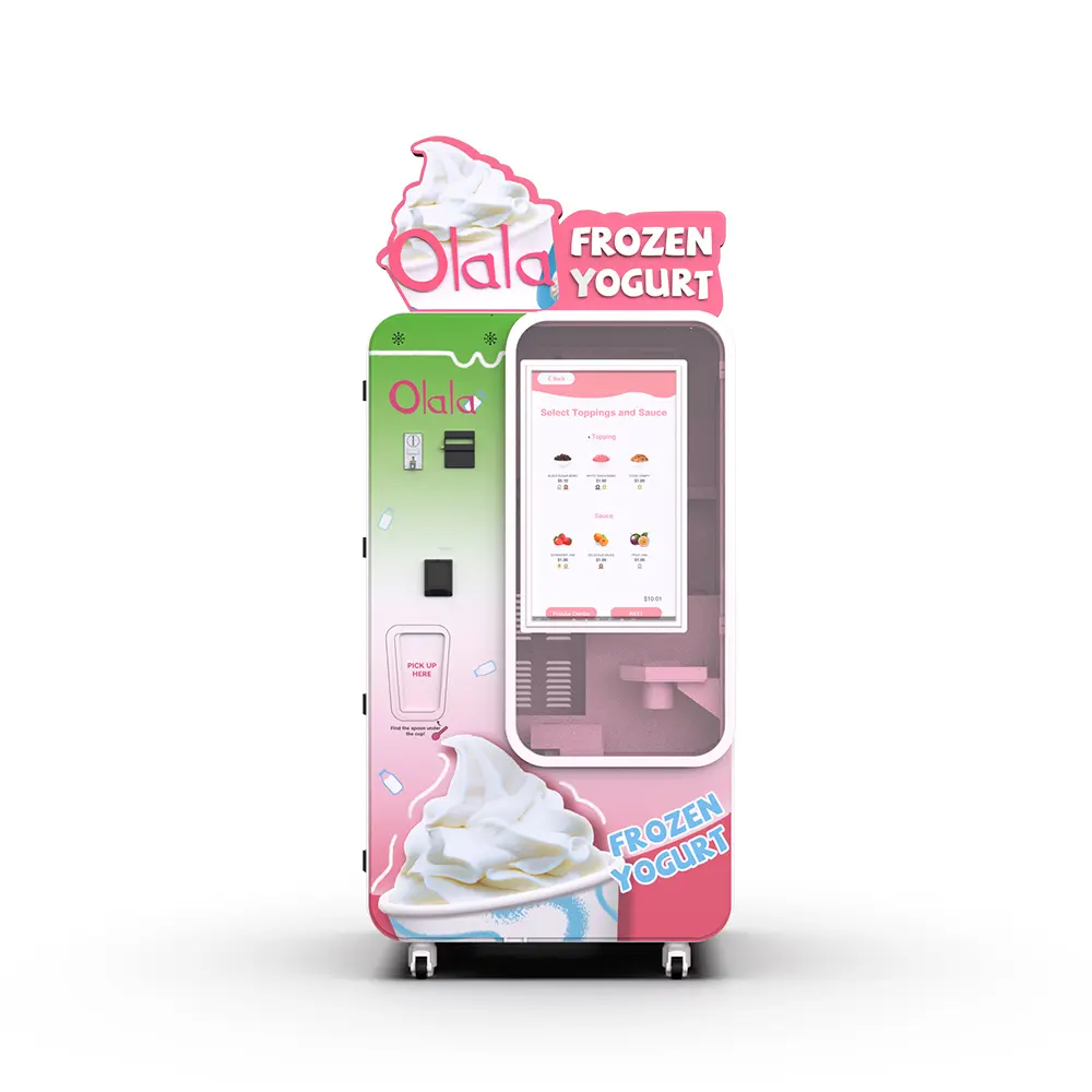 Máquina expendedora de helados Europa para proyectos comerciales de postres de autoservicio