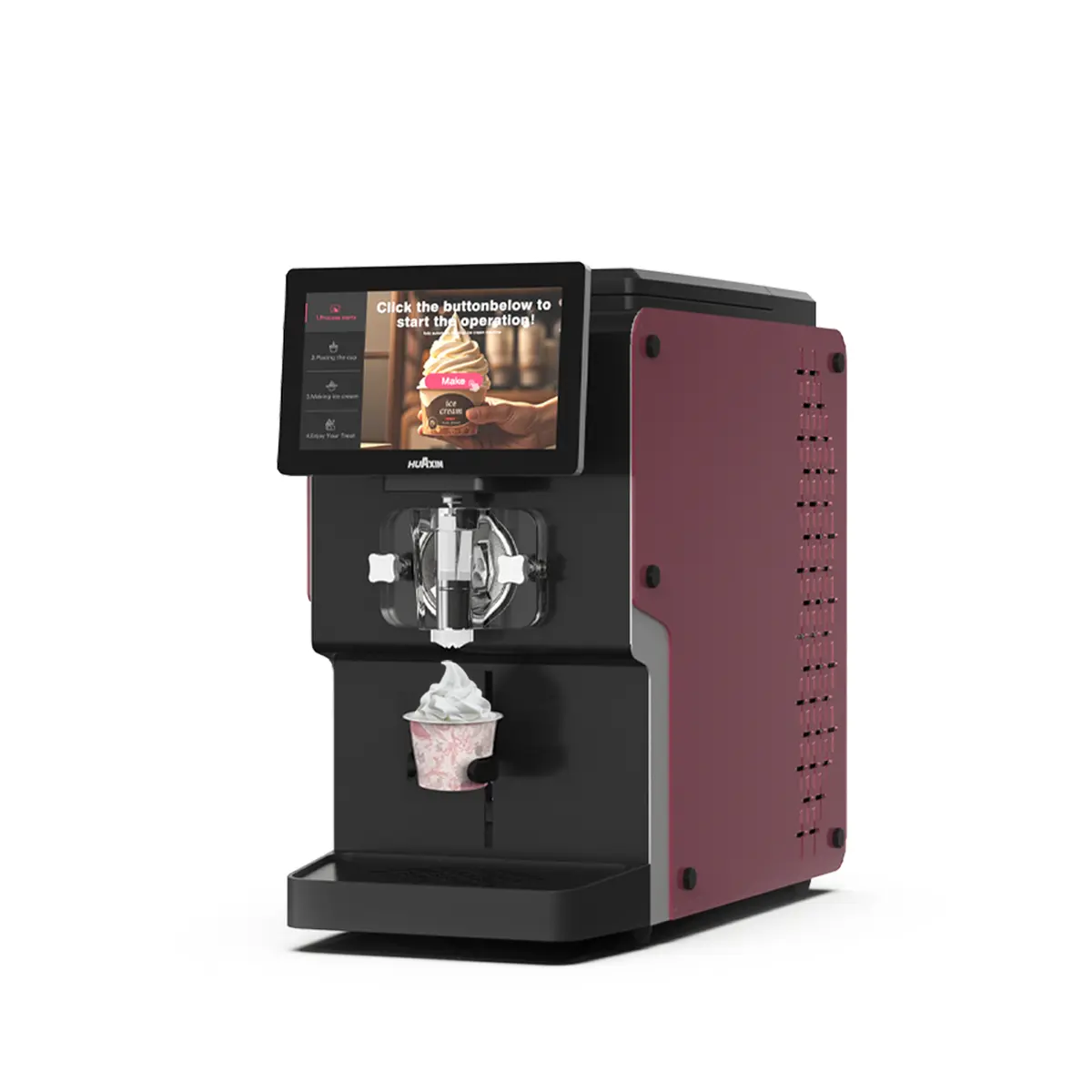 Máquina expendedora inteligente de helados con gestión remota - Grado comercial para centros comerciales y lugares escénicos