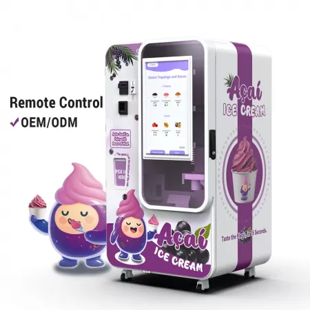 Máquina vending de helados certificada NSF & CE| Capacidad de 20L, autolimpieza 24 / 7