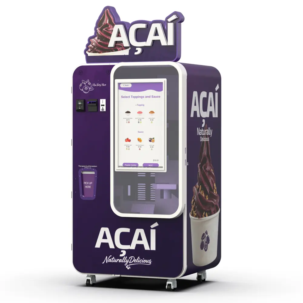 Máquina de postres estilo açaí para puntos fotográficos