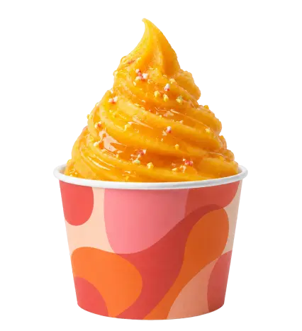 Sorbete de mango con sabor tropical