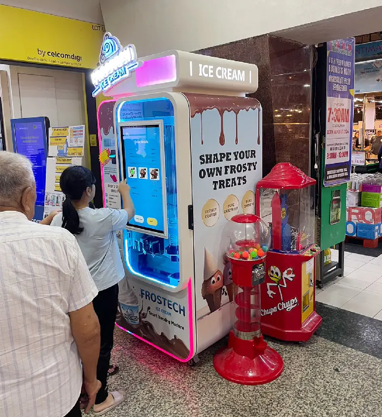 Escenario de ubicación de máquina vending de helado