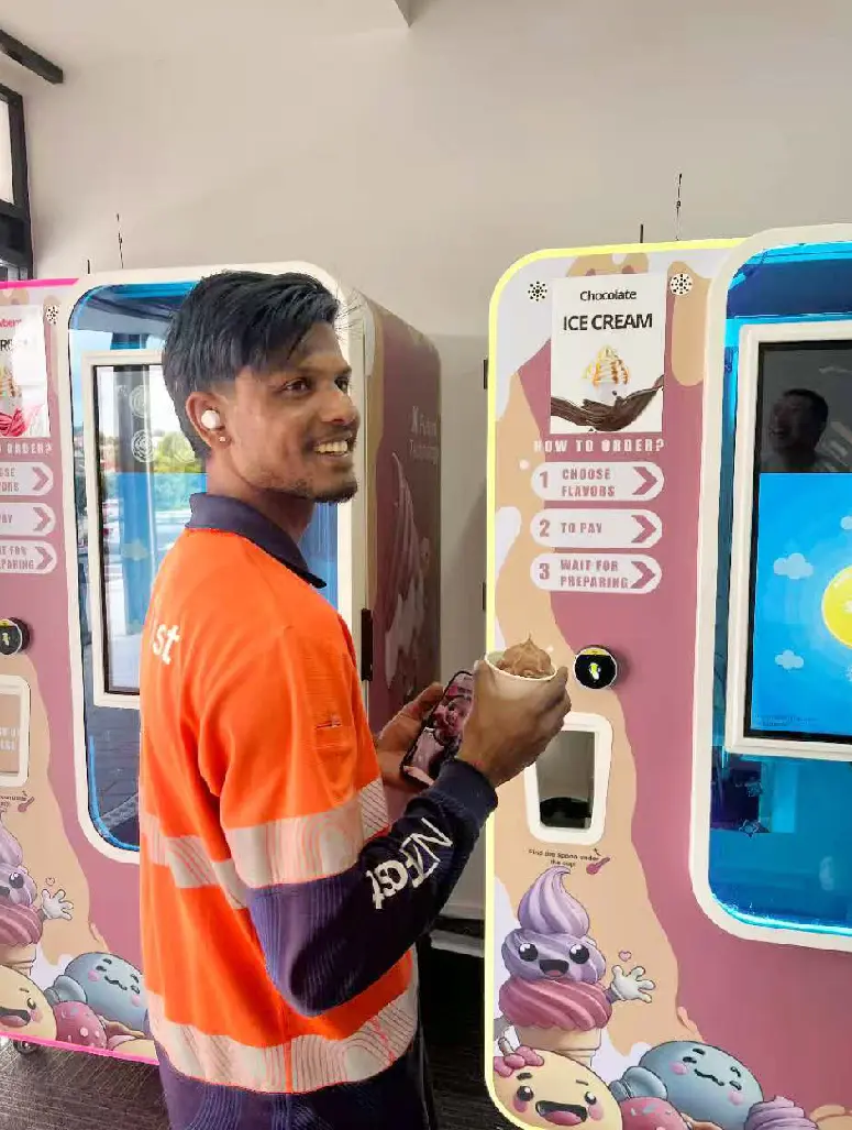 Escenario de ubicación de máquina vending de helado